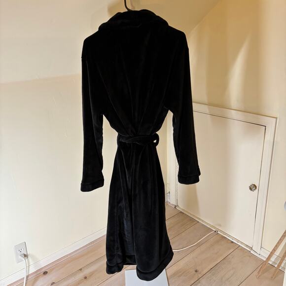 Goodfellow & Co. EUC Men's Plush Black Bathrobe Size S/M - Picture 4 of 5